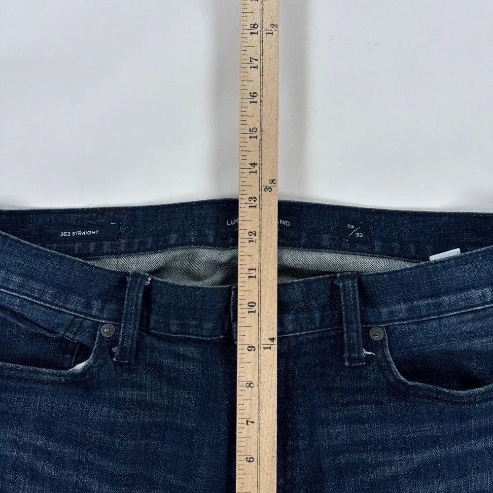 Lucky Brand Mens Jeans 33 Blue 363 Straight Leg Dark Wash Casual Denim
